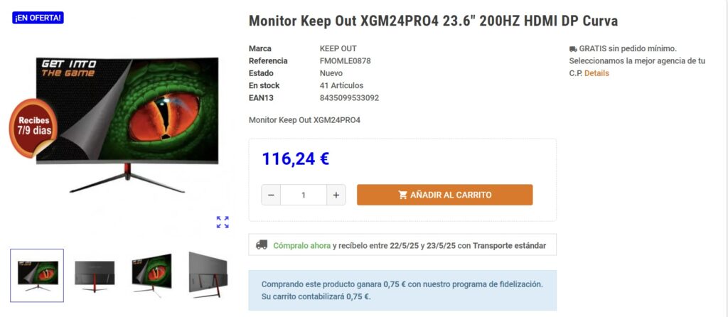 Monitor Keep Out XGM24PRO4